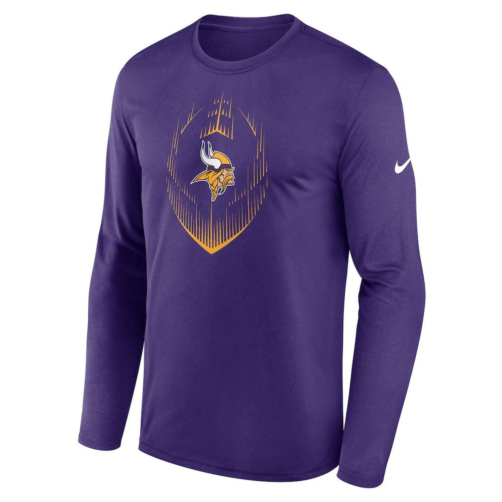 Minnesota Vikings Icon Legend Performance Long Sleeve T-Shirt Purple