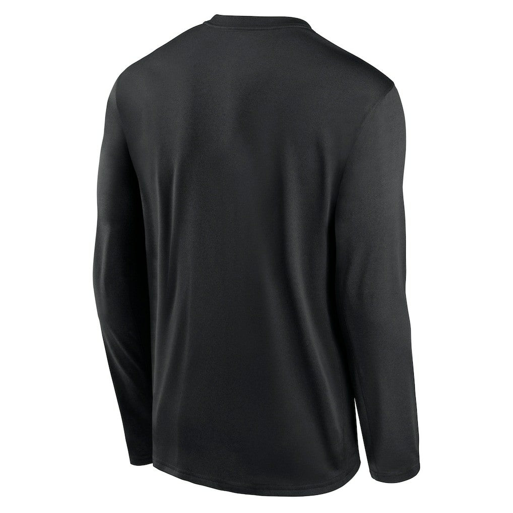 New Orleans Saints Icon Legend Performance Long Sleeve T-Shirt Black
