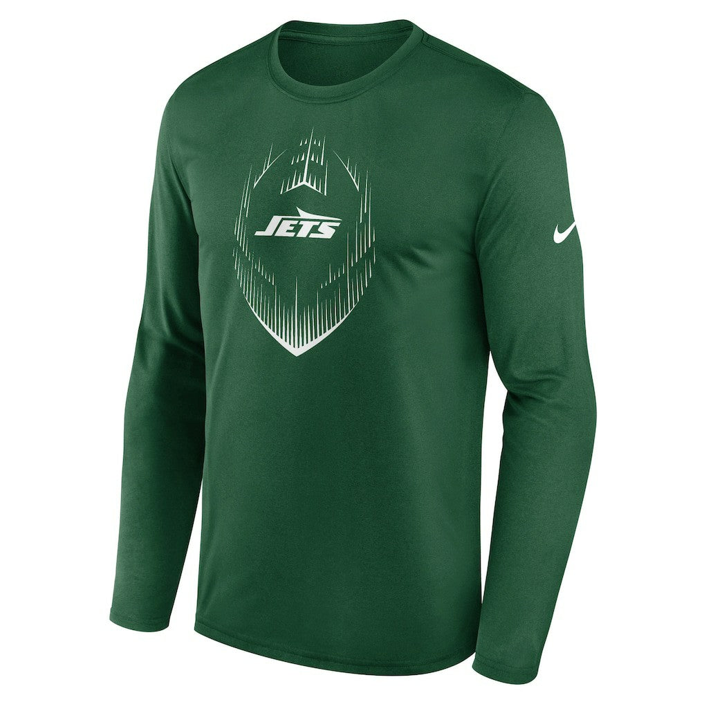 New York Jets Icon Legend Performance Long Sleeve T-Shirt Green