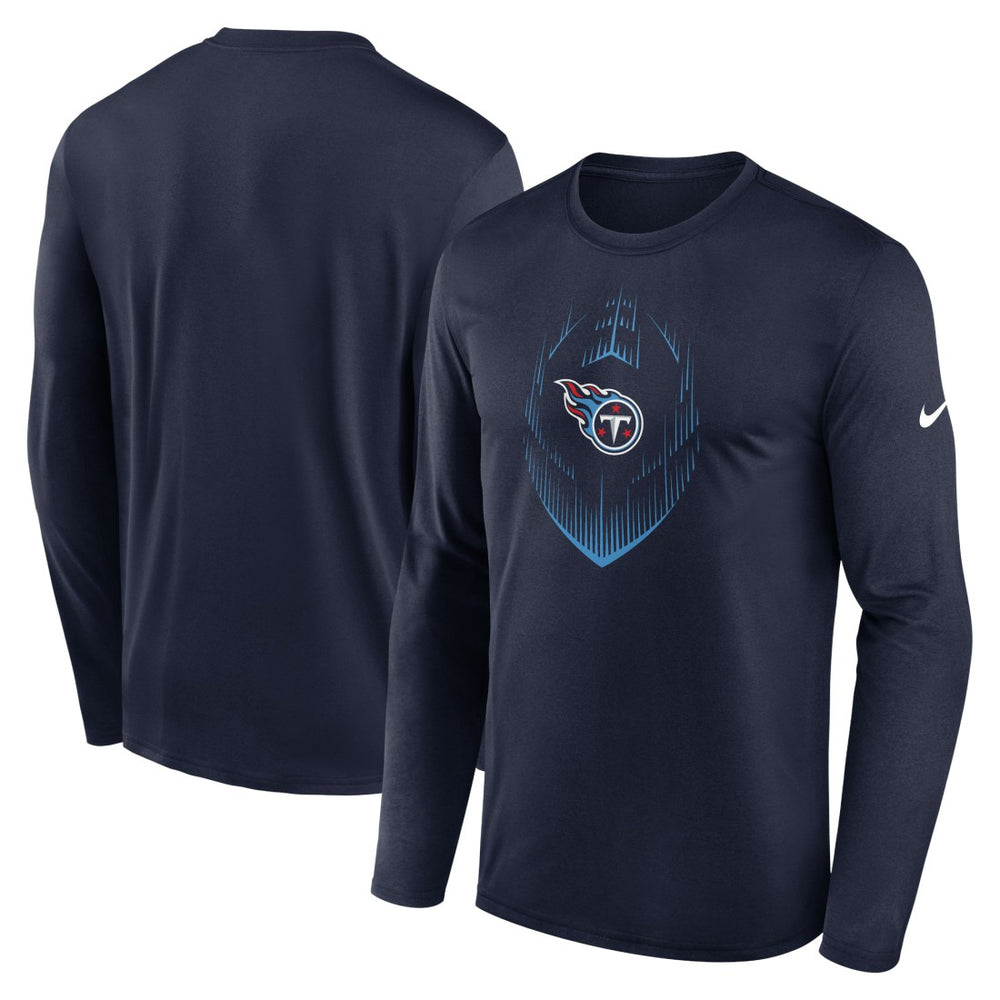 Tennessee Titans Icon Legend Performance Long Sleeve T-Shirt Navy