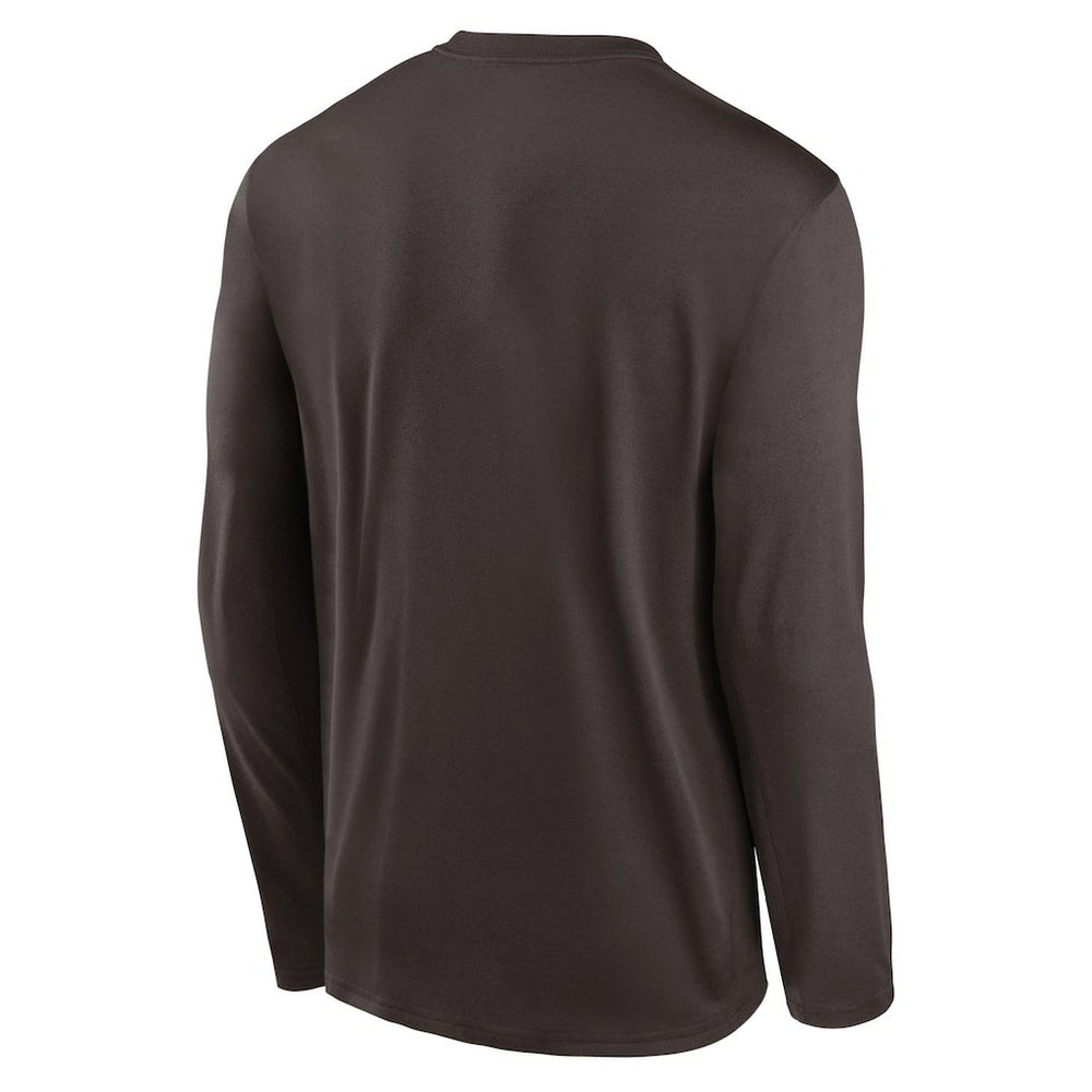Cleveland Browns Icon Legend Performance Long Sleeve T-Shirt Brown