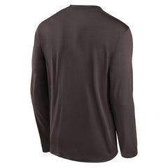Cleveland Browns Icon Legend Performance Long Sleeve T-Shirt Brown