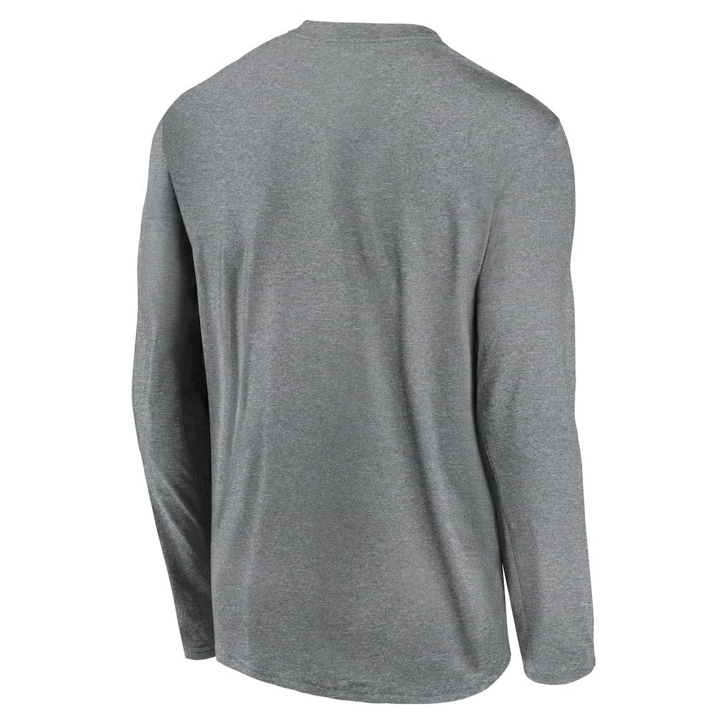 Cleveland Browns Icon Legend Performance Long Sleeve T-Shirt Heather Gray
