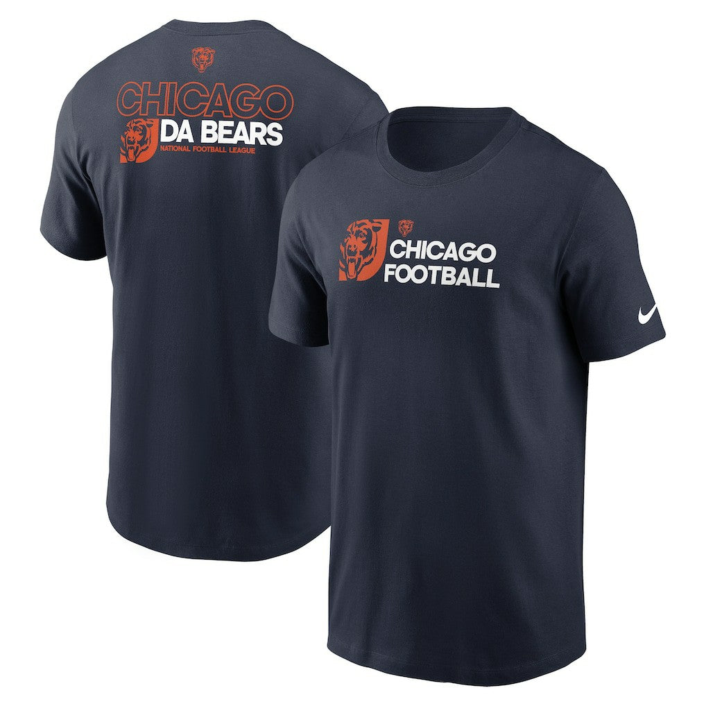 Chicago Bears Outline T-Shirt Navy