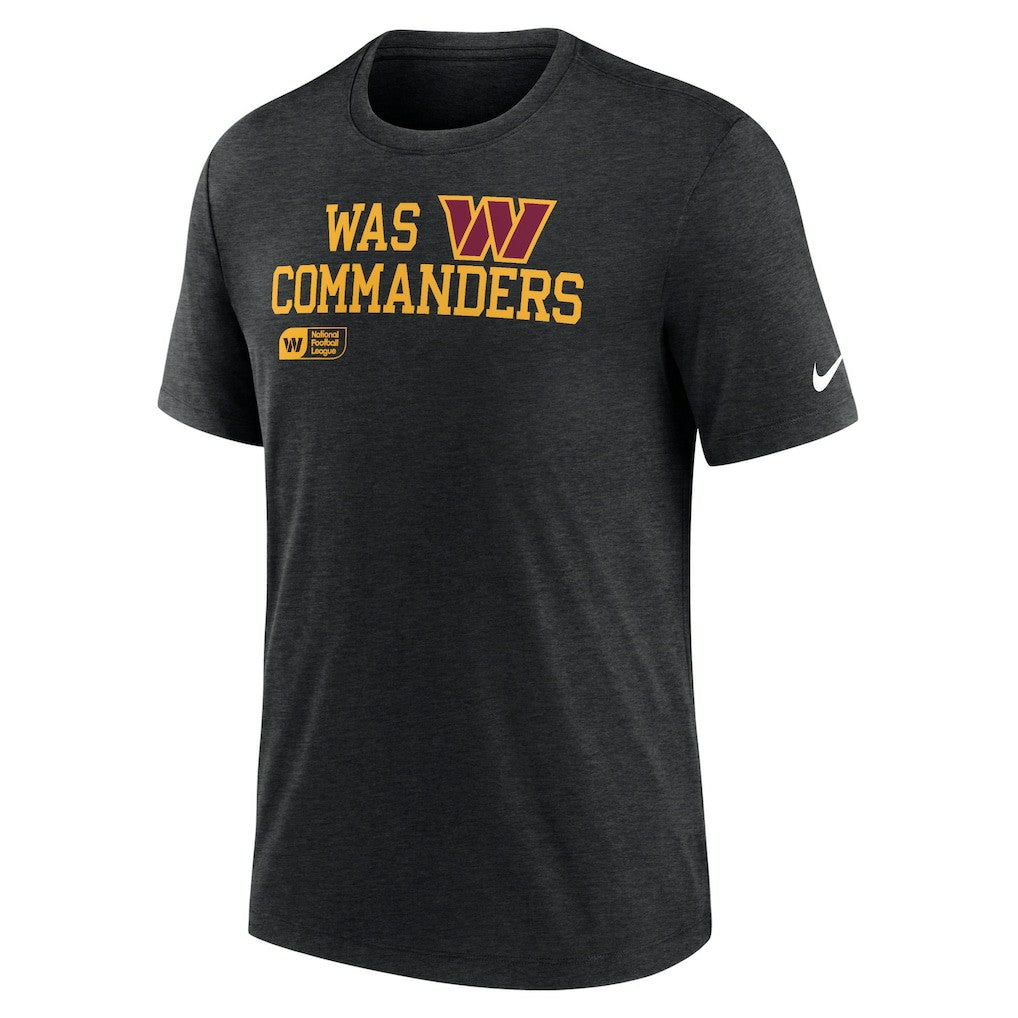 Washington Commanders Overlap Lockup Tri-Blend T-Shirt Black