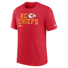 Kansas City Chiefs Overlap Lockup Tri-Blend T-Shirt Red