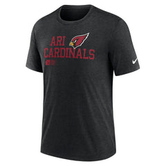 Arizona Cardinals Overlap Lockup Tri-Blend T-Shirt Black