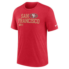 San Francisco 49ers Overlap Lockup Tri-Blend T-Shirt Scarlet