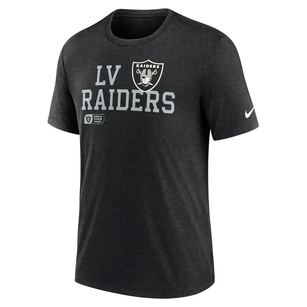 Las Vegas Raiders Overlap Lockup Tri-Blend T-Shirt Black