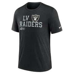 Las Vegas Raiders Overlap Lockup Tri-Blend T-Shirt Black