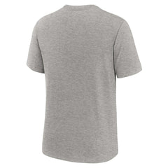 Miami Dolphins Overlap Lockup Tri-Blend T-Shirt Heather Gray