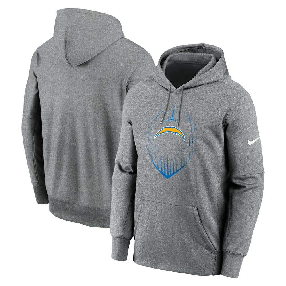 Los Angeles Chargers Icon Performance Pullover Hoodie Heather Gray