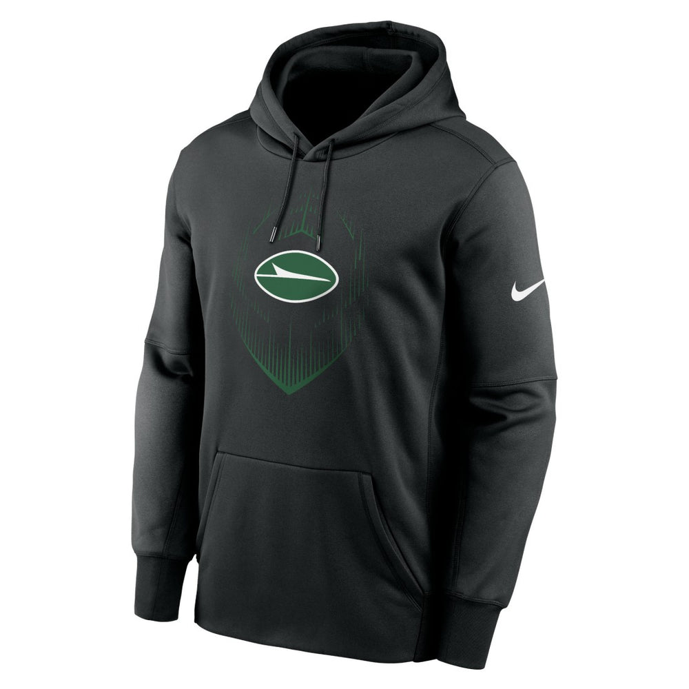 New York Jets Icon Performance Pullover Hoodie Black