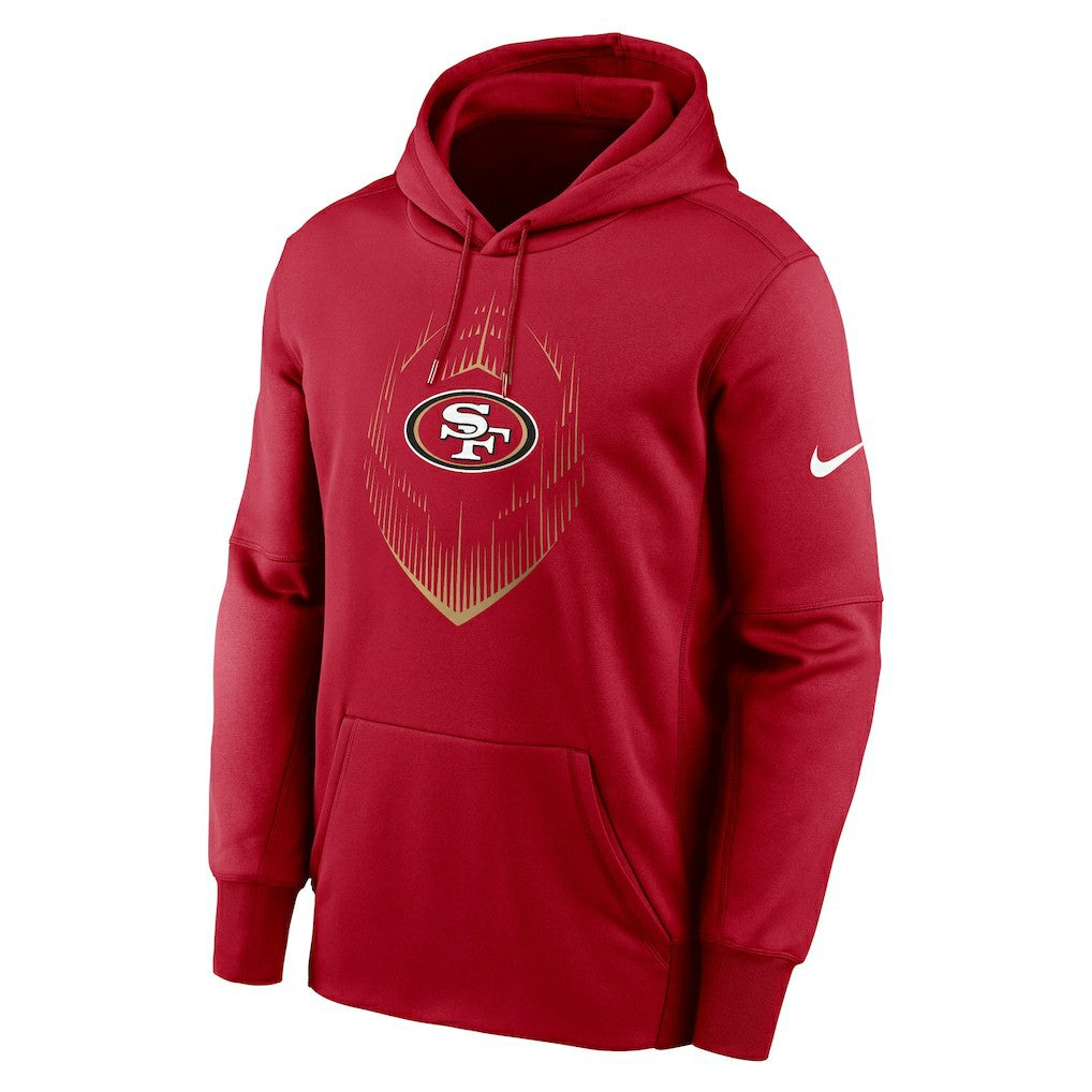 San Francisco 49ers Icon Performance Pullover Hoodie Scarlet