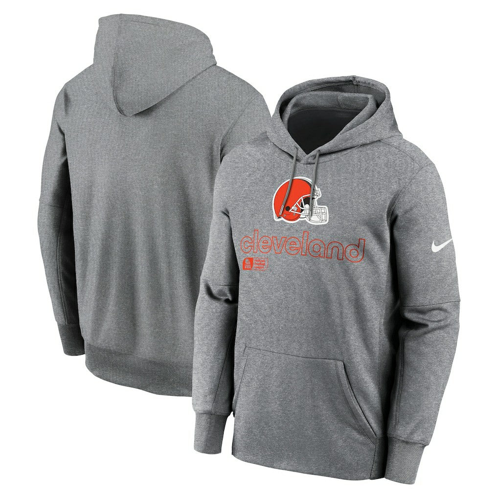 Cleveland Browns Performance Pullover Hoodie Heather Gray