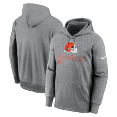 Cleveland Browns Performance Pullover Hoodie Heather Gray