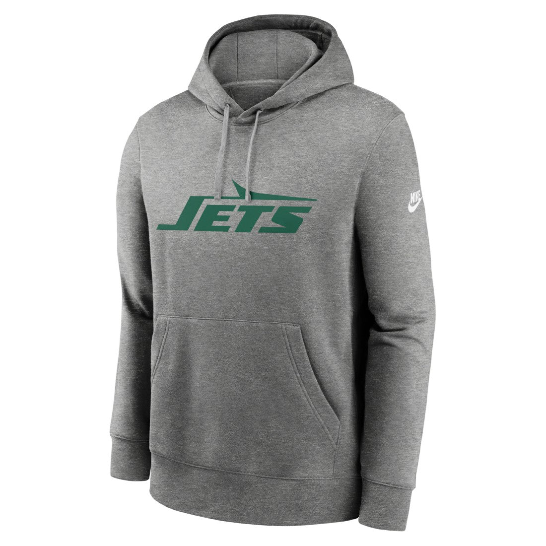 New York Jets Rewind Club Logo Pullover Hoodie Heather Gray