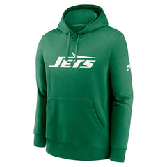 New York Jets Rewind Club Logo Pullover Hoodie Kelly Green