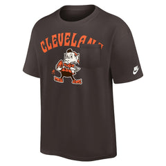 Cleveland Browns Rewind Heavy Max90 Pocket T-Shirt Brown