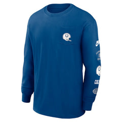 Indianapolis Colts Rewind Heavy Max90 Pocket Long Sleeve T-Shirt Royal