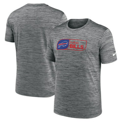 Buffalo Bills Big & Tall Velocity Performance T-Shirt Charcoal