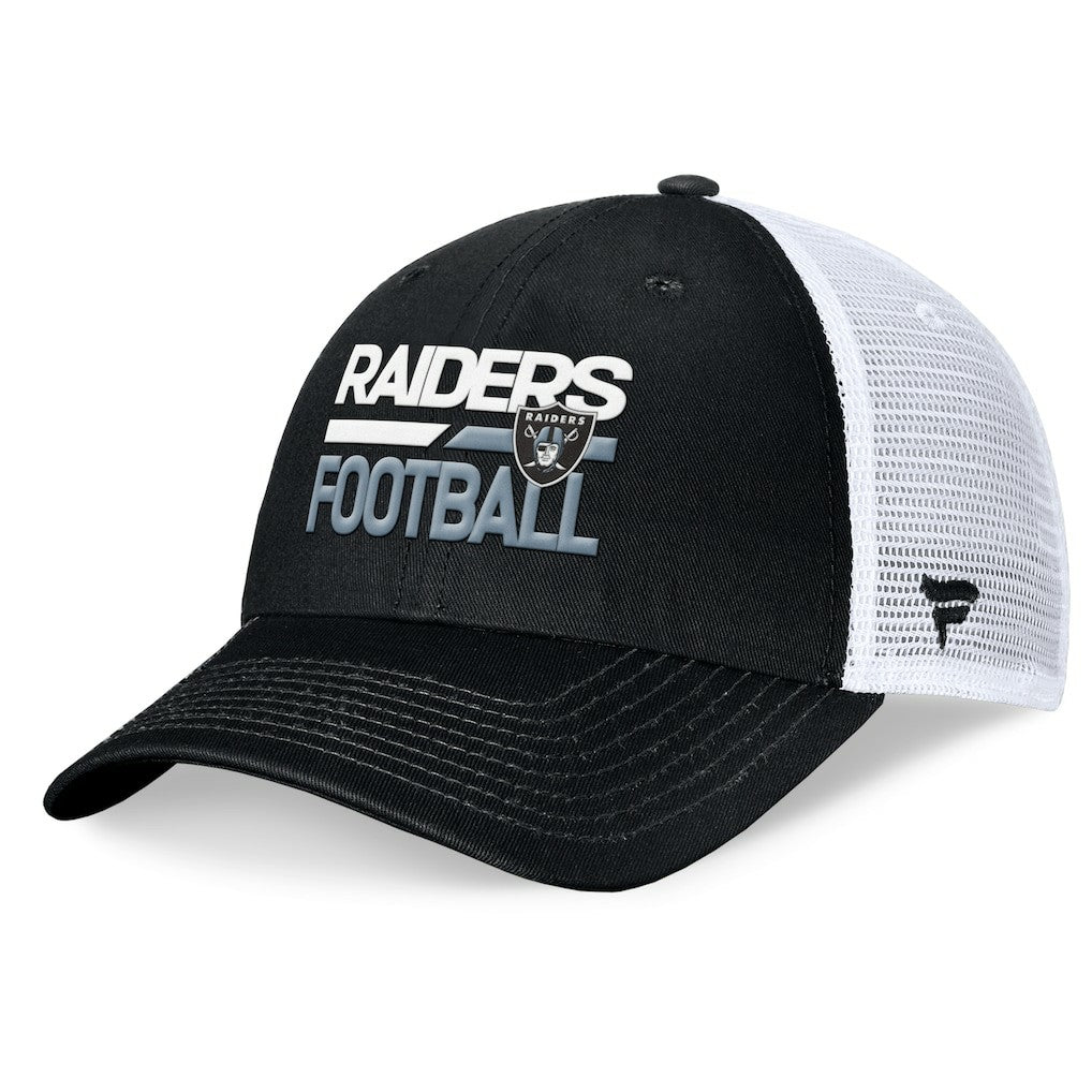 Las Vegas Raiders Upper Trucker Adjustable Hat Black/White