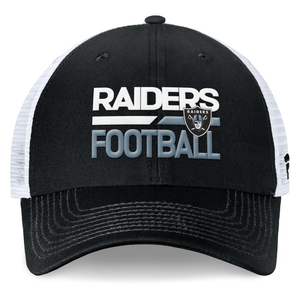 Las Vegas Raiders Upper Trucker Adjustable Hat Black/White