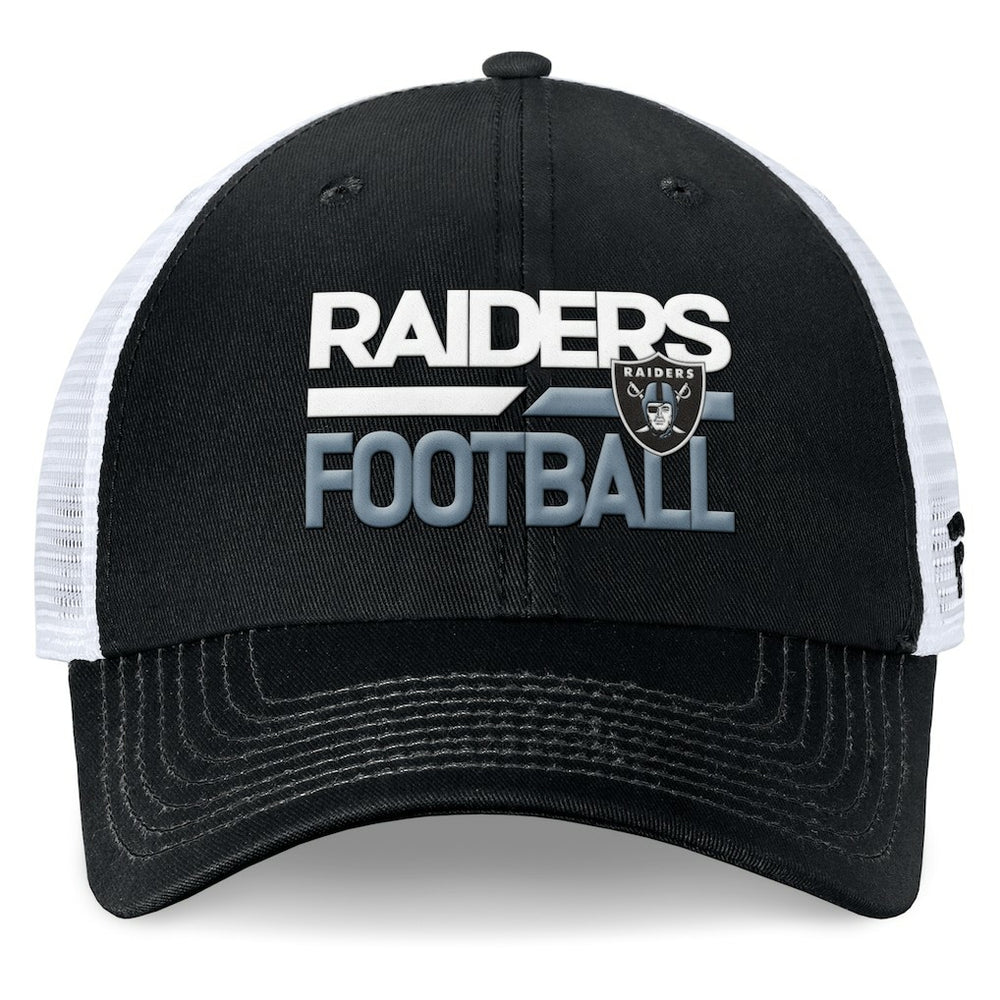 Las Vegas Raiders Upper Trucker Adjustable Hat Black/White
