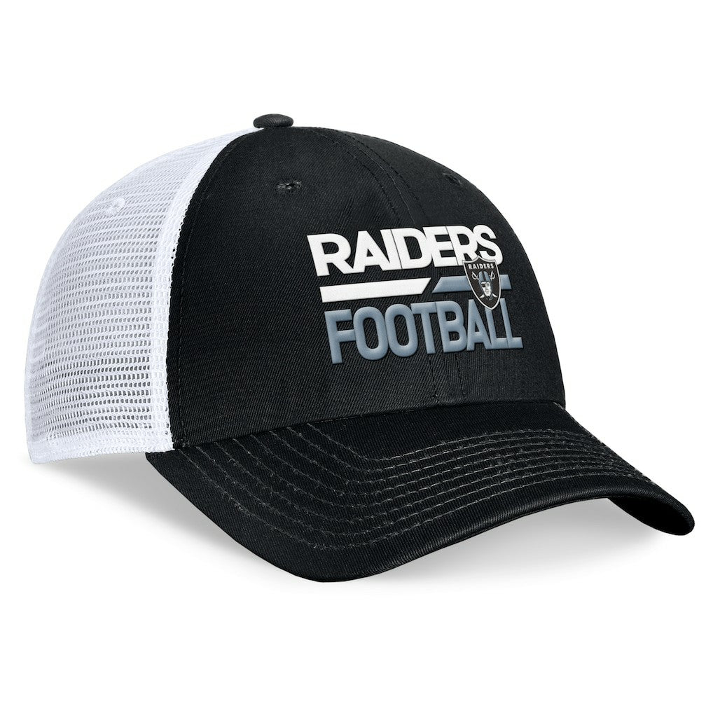 Las Vegas Raiders Upper Trucker Adjustable Hat Black/White