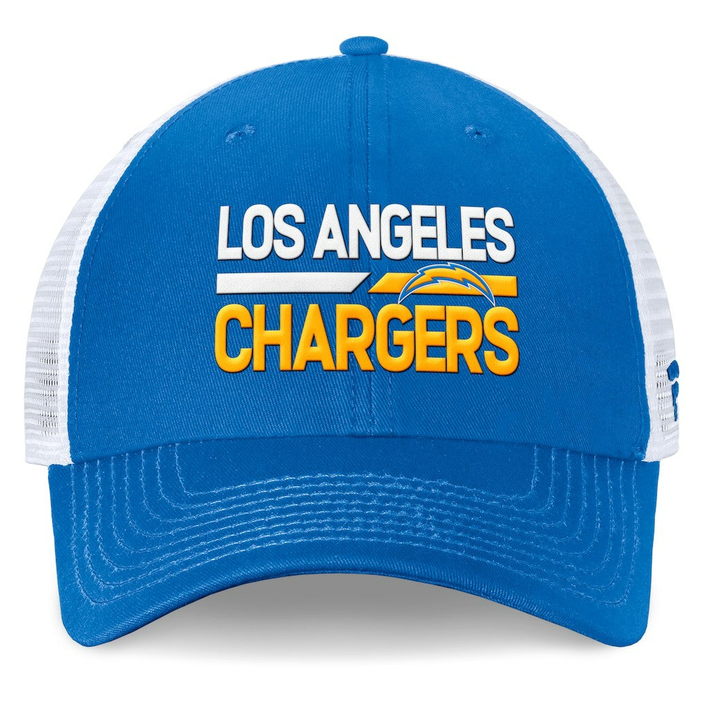Los Angeles Chargers Upper Trucker Adjustable Hat Powder Blue/White