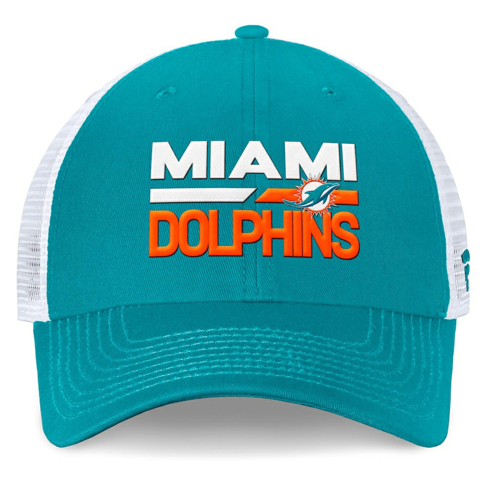 Miami Dolphins Upper Trucker Adjustable Hat Aqua/White