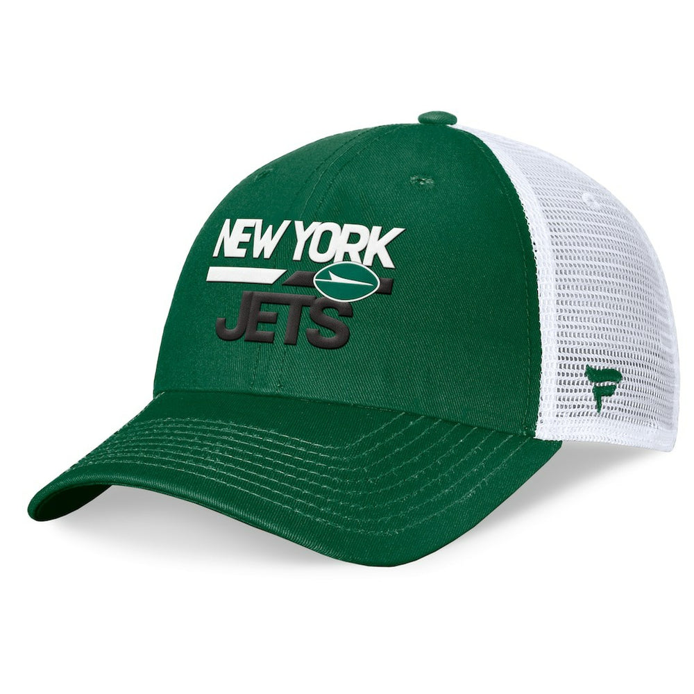 New York Jets Upper Trucker Adjustable Hat Green/White