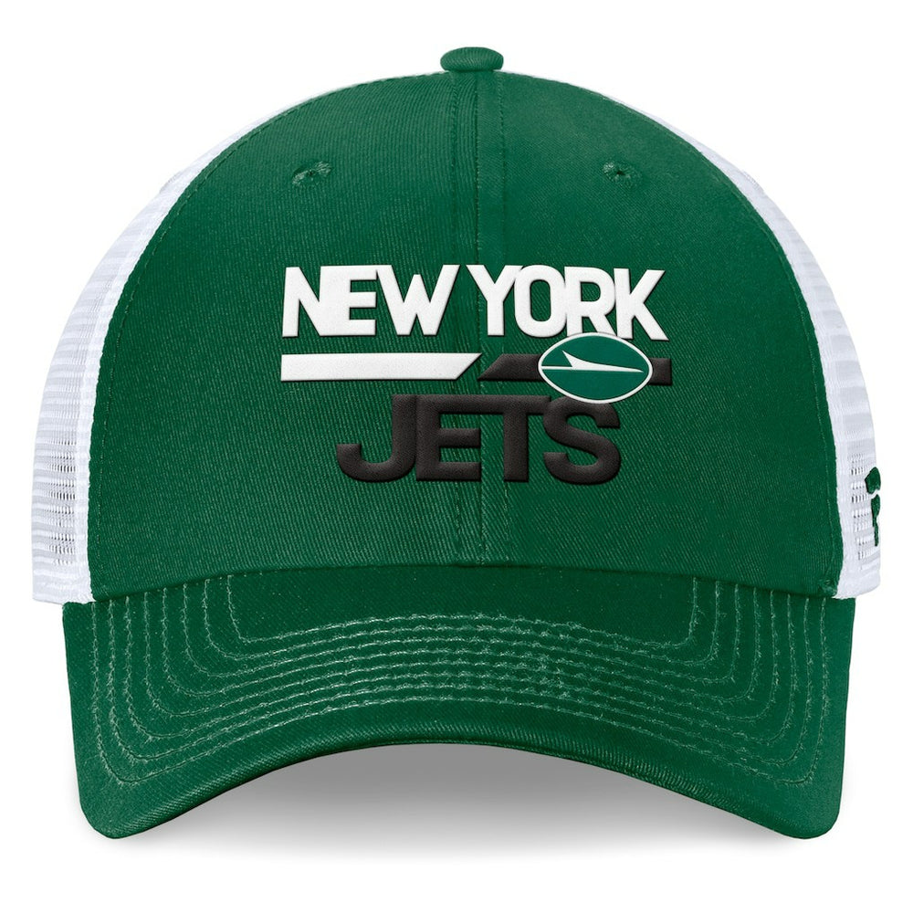 New York Jets Upper Trucker Adjustable Hat Green/White