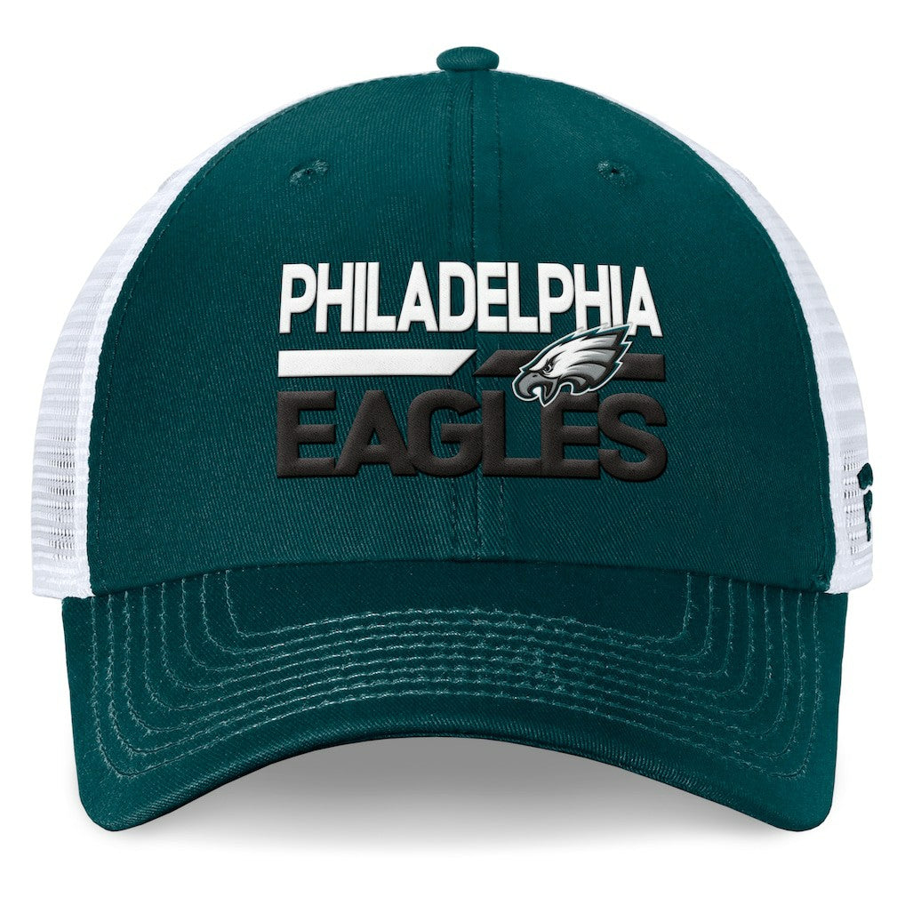 Philadelphia Eagles Upper Trucker Adjustable Hat Midnight Green/White