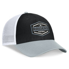 Las Vegas Raiders Bench Trucker Adjustable Hat Black/Silver