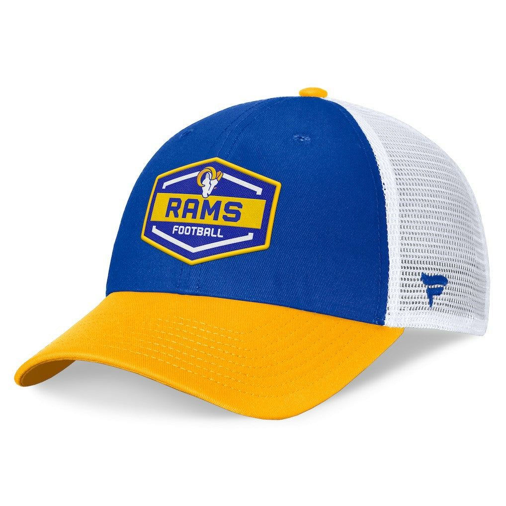 Los Angeles Rams Bench Trucker Adjustable Hat Royal/Gold