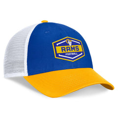 Los Angeles Rams Bench Trucker Adjustable Hat Royal/Gold