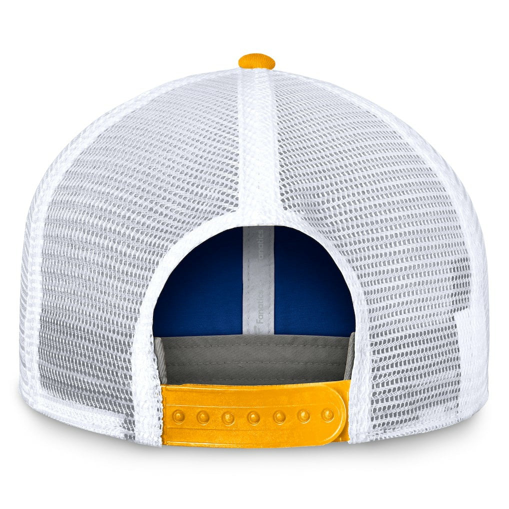 Los Angeles Rams Bench Trucker Adjustable Hat Royal/Gold