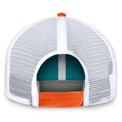 Miami Dolphins Bench Trucker Adjustable Hat Aqua/Orange