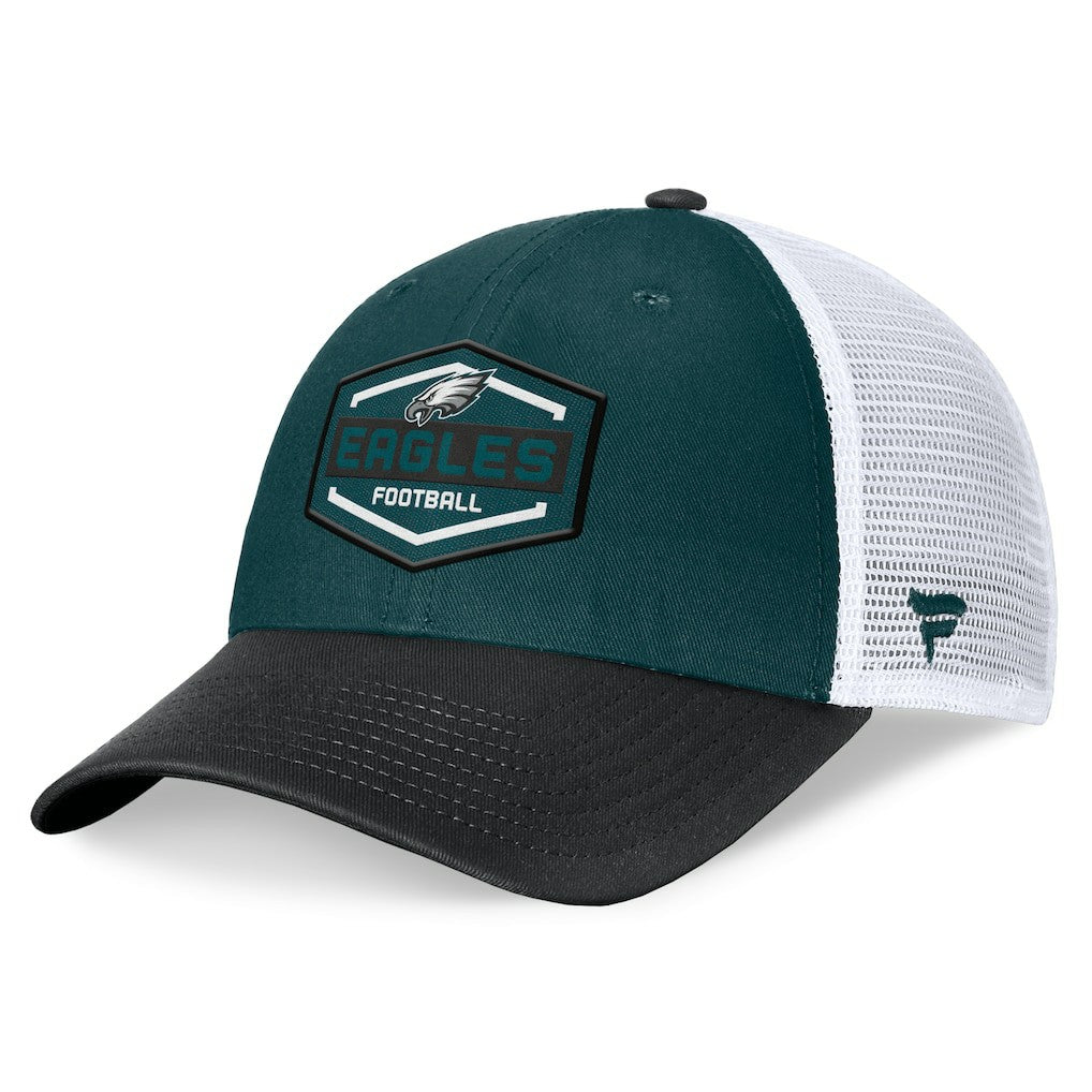 Philadelphia Eagles Bench Trucker Adjustable Hat Midnight Green/Black