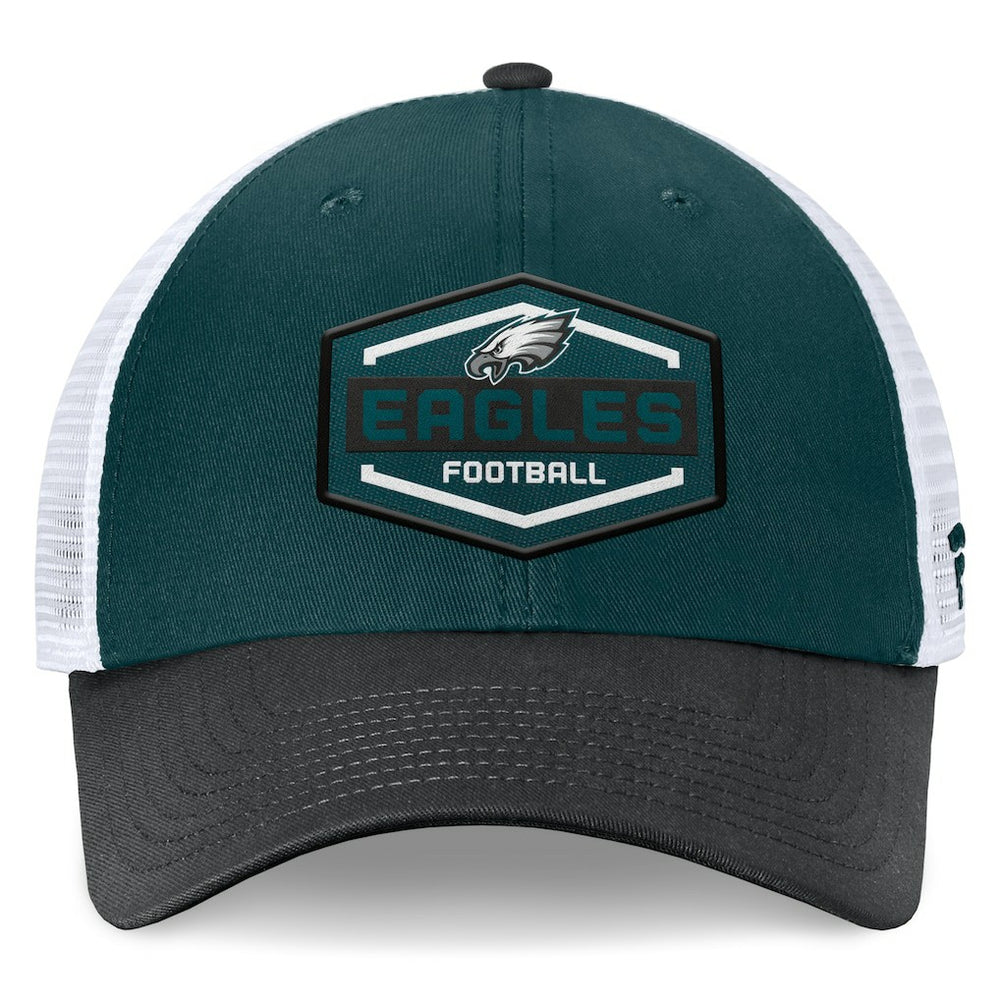 Philadelphia Eagles Bench Trucker Adjustable Hat Midnight Green/Black
