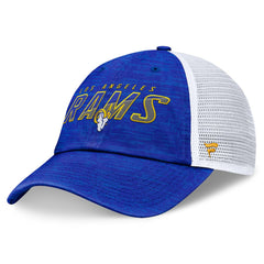 Los Angeles Rams Challenge Trucker Adjustable Hat Heather Royal