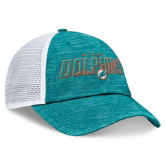 Miami Dolphins Challenge Trucker Adjustable Hat Heather Aqua