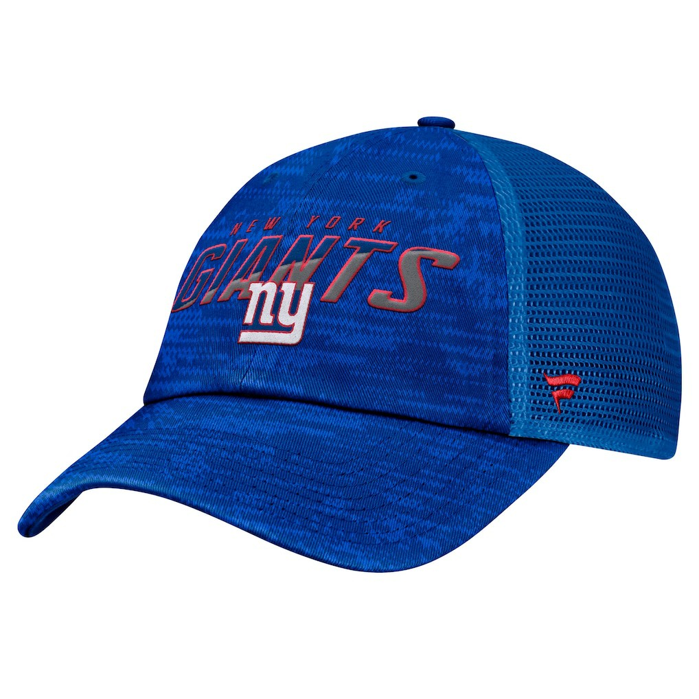 New York Giants Challenge Trucker Adjustable Hat Heather Royal
