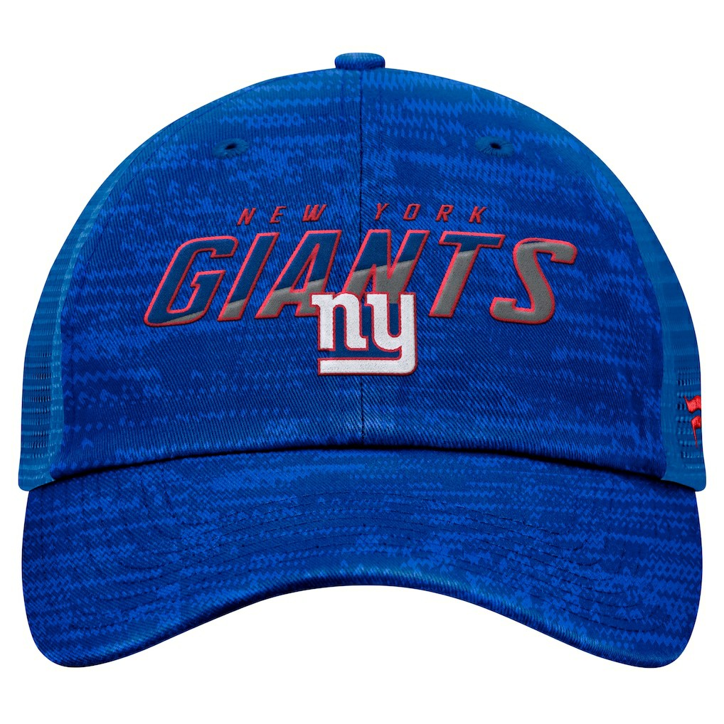 New York Giants Challenge Trucker Adjustable Hat Heather Royal
