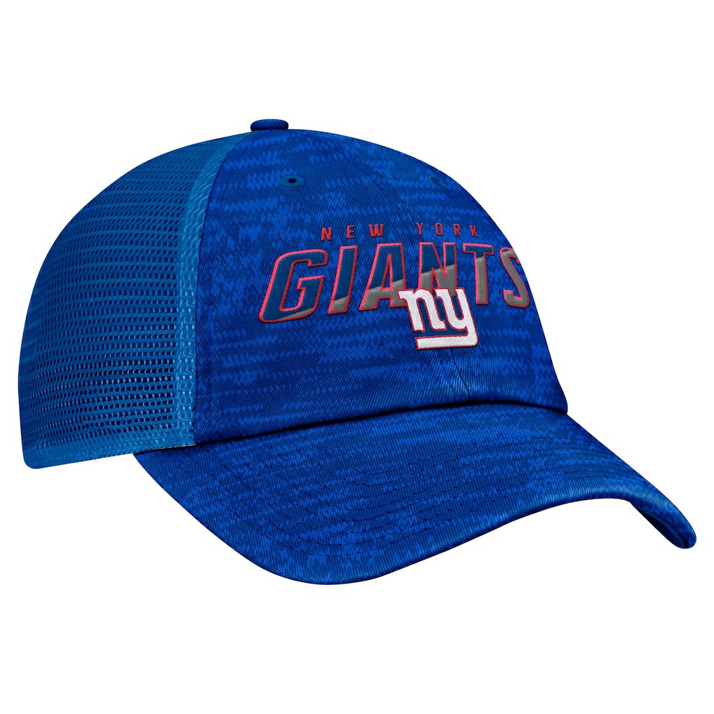 New York Giants Challenge Trucker Adjustable Hat Heather Royal