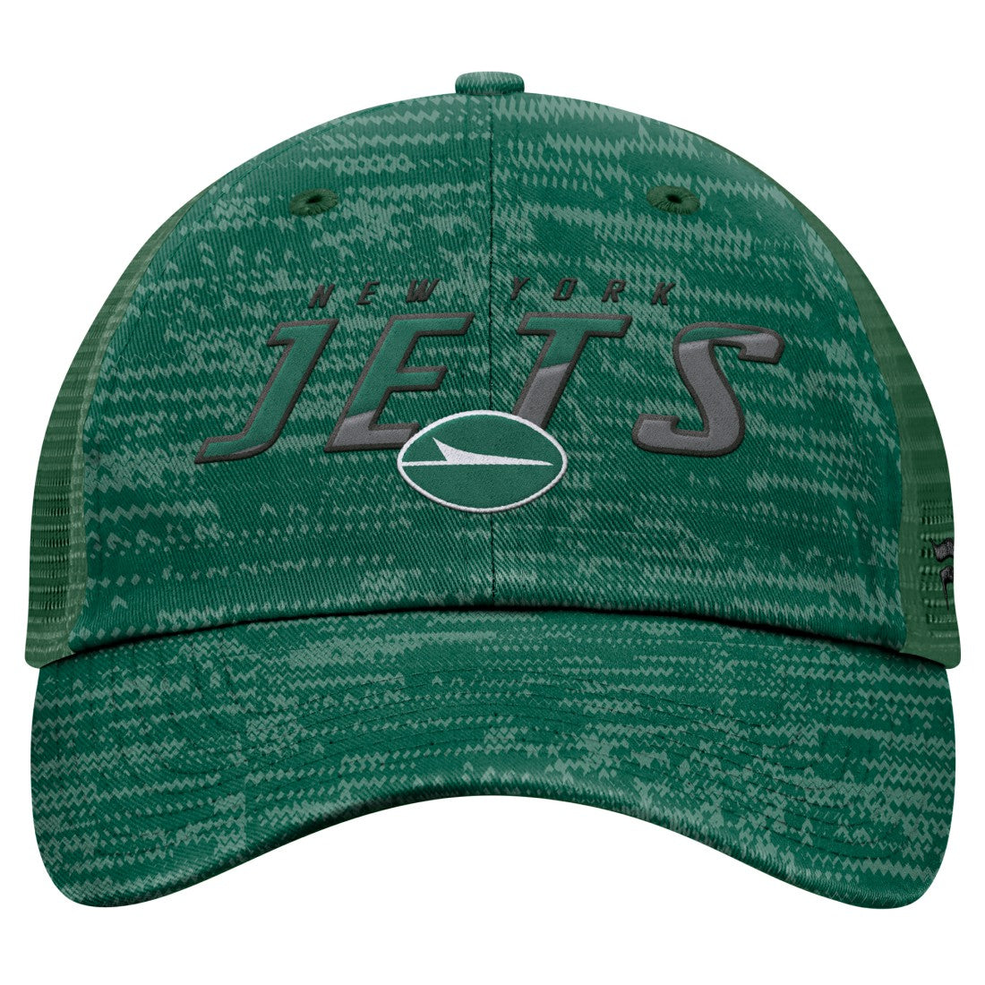 New York Jets Challenge Trucker Adjustable Hat Heather Green