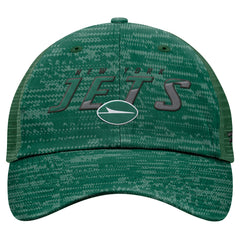 New York Jets Challenge Trucker Adjustable Hat Heather Green