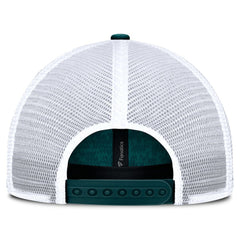 Philadelphia Eagles Challenge Trucker Adjustable Hat Heather Midnight Green