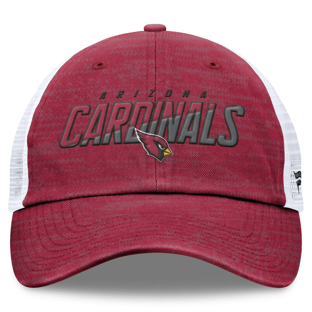 Arizona Cardinals Challenge Trucker Adjustable Hat Heather Cardinal